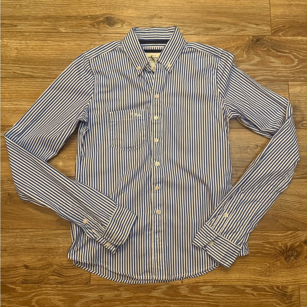 Abercrombie Pinstripe Long Sleeve Button Down